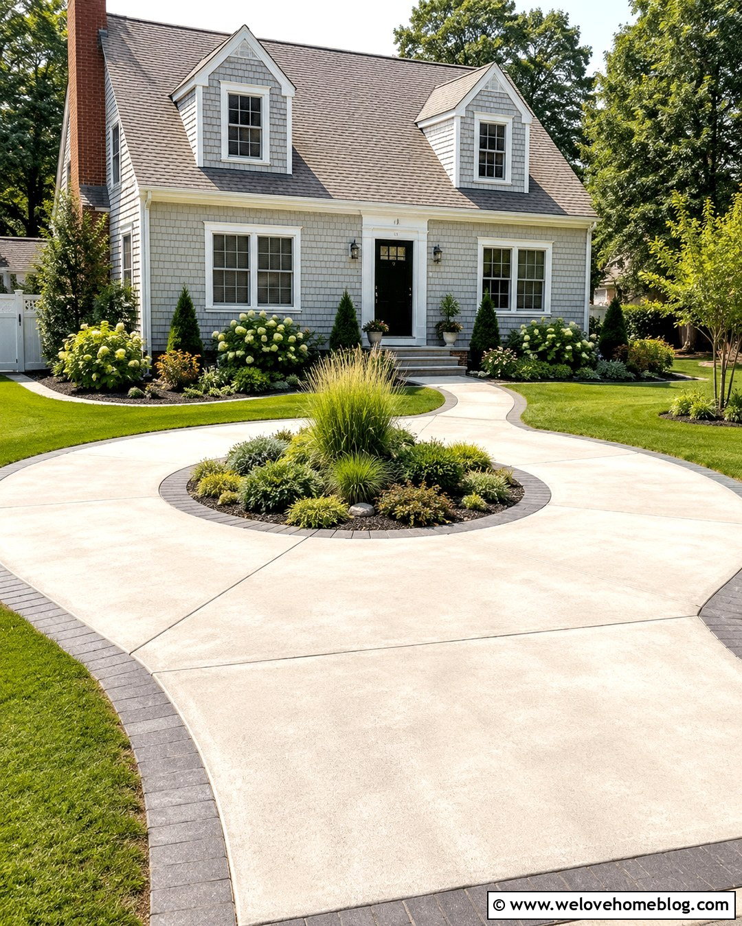 Small Driveway Turning Circle With Low Planting - 20 Driveway Turning Circle Ideas