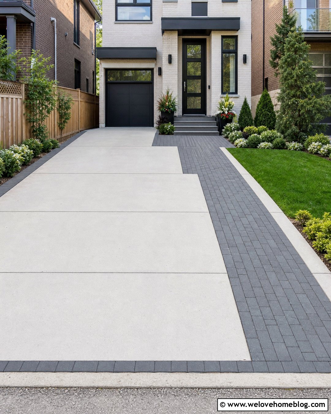 Small Driveway With A Built In Walkway - 40 small driveway ideas