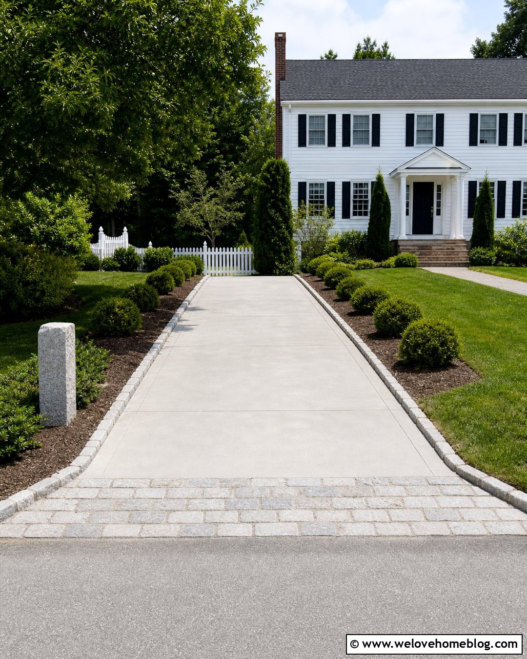 Small Driveway With A Cobblestone Apron - 40 small driveway ideas