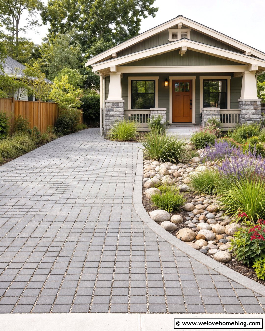 Small Driveway With A Rain Garden - 40 small driveway ideas