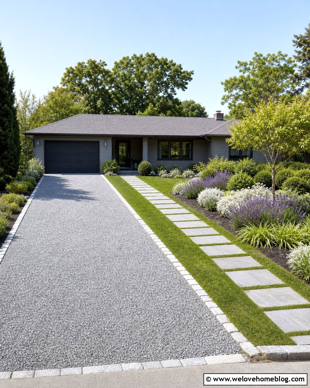 Small Driveway With A Stepping Stone Path - 40 small driveway ideas