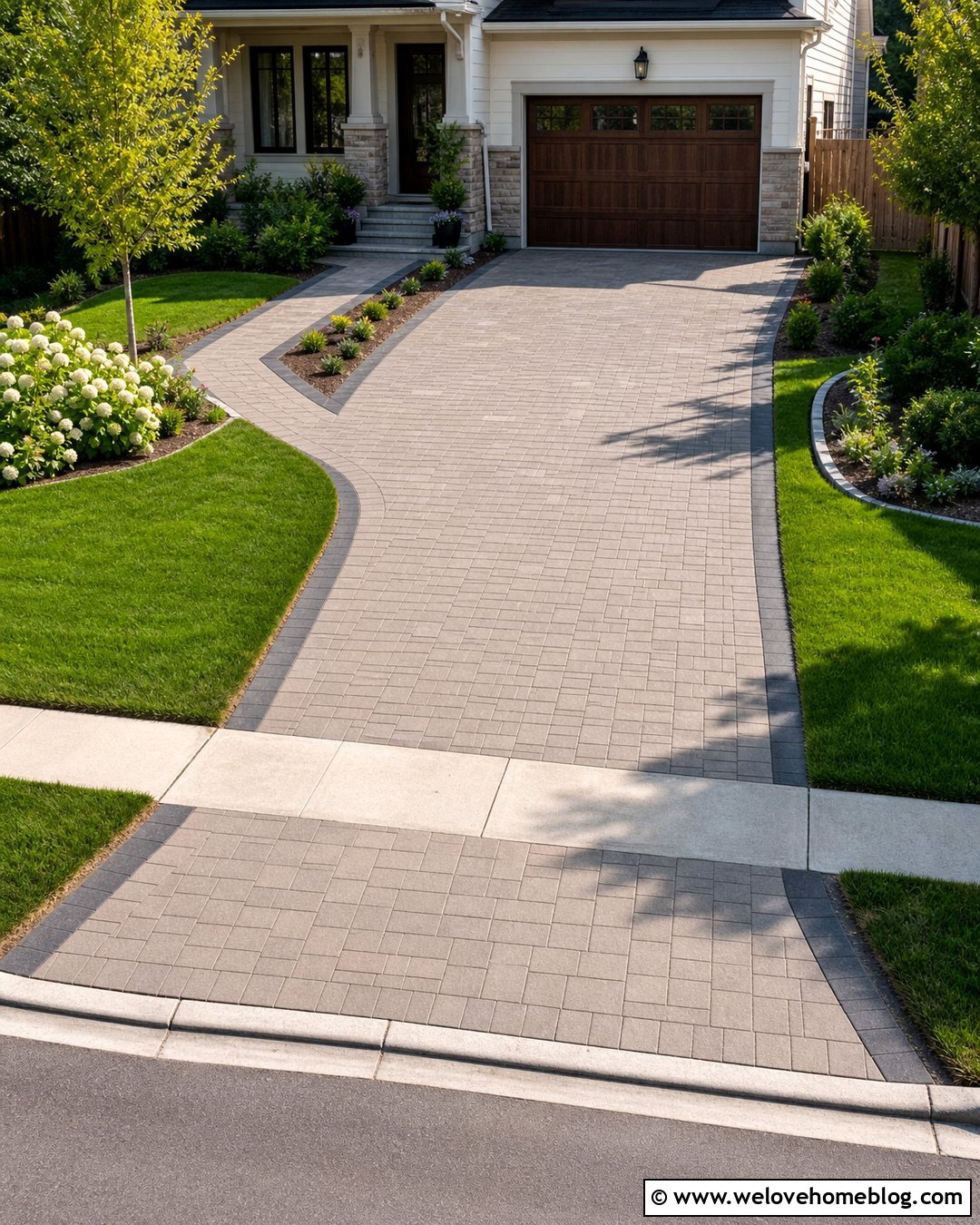 Small Driveway With A Tapered Entrance - 40 small driveway ideas
