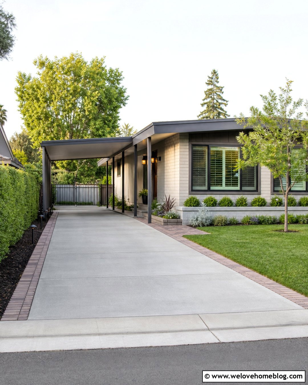 Small Driveway With Attached Carport - 30 Small Driveway Parking Ideas