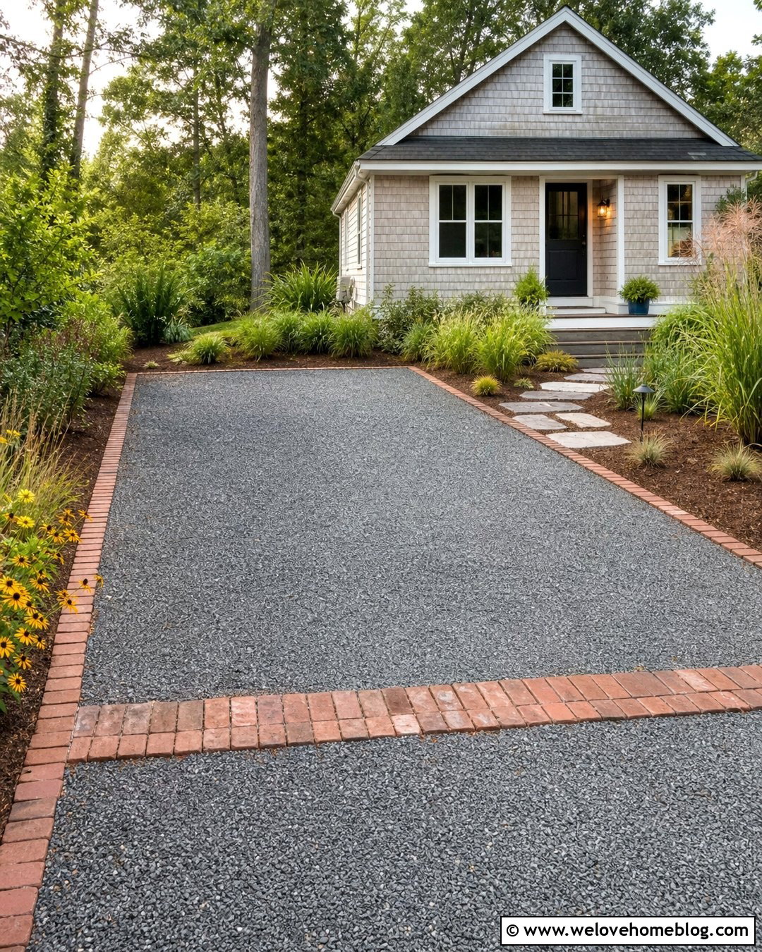 Small Driveway With Budget Gravel And Brick - 40 small driveway ideas