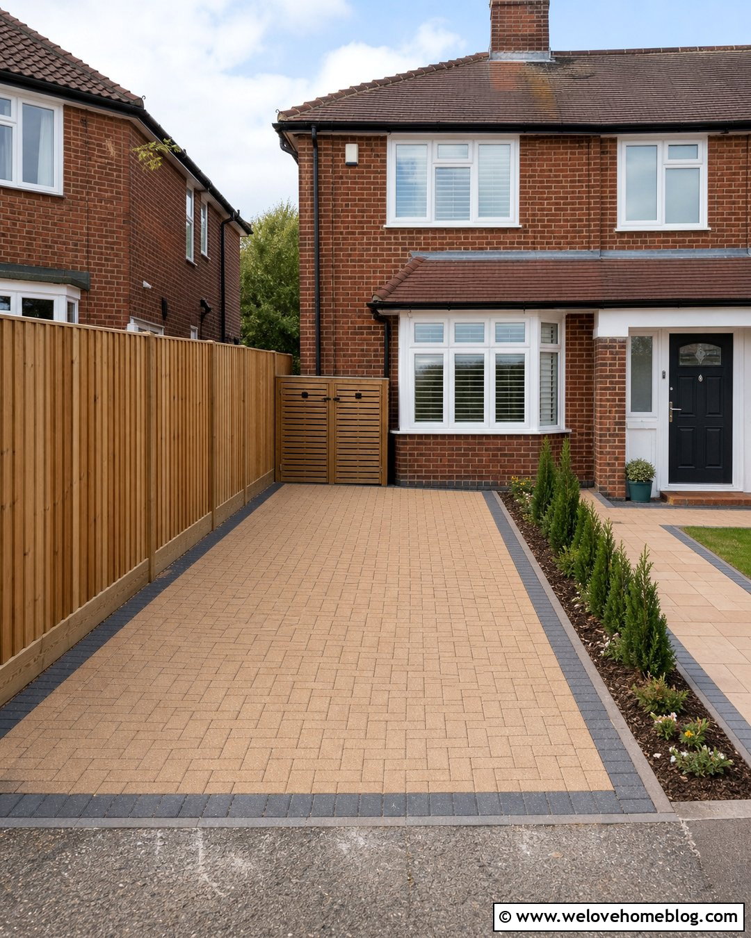 Small Driveway With Built In Bin Screen - 25 Small Driveway Uk Ideas