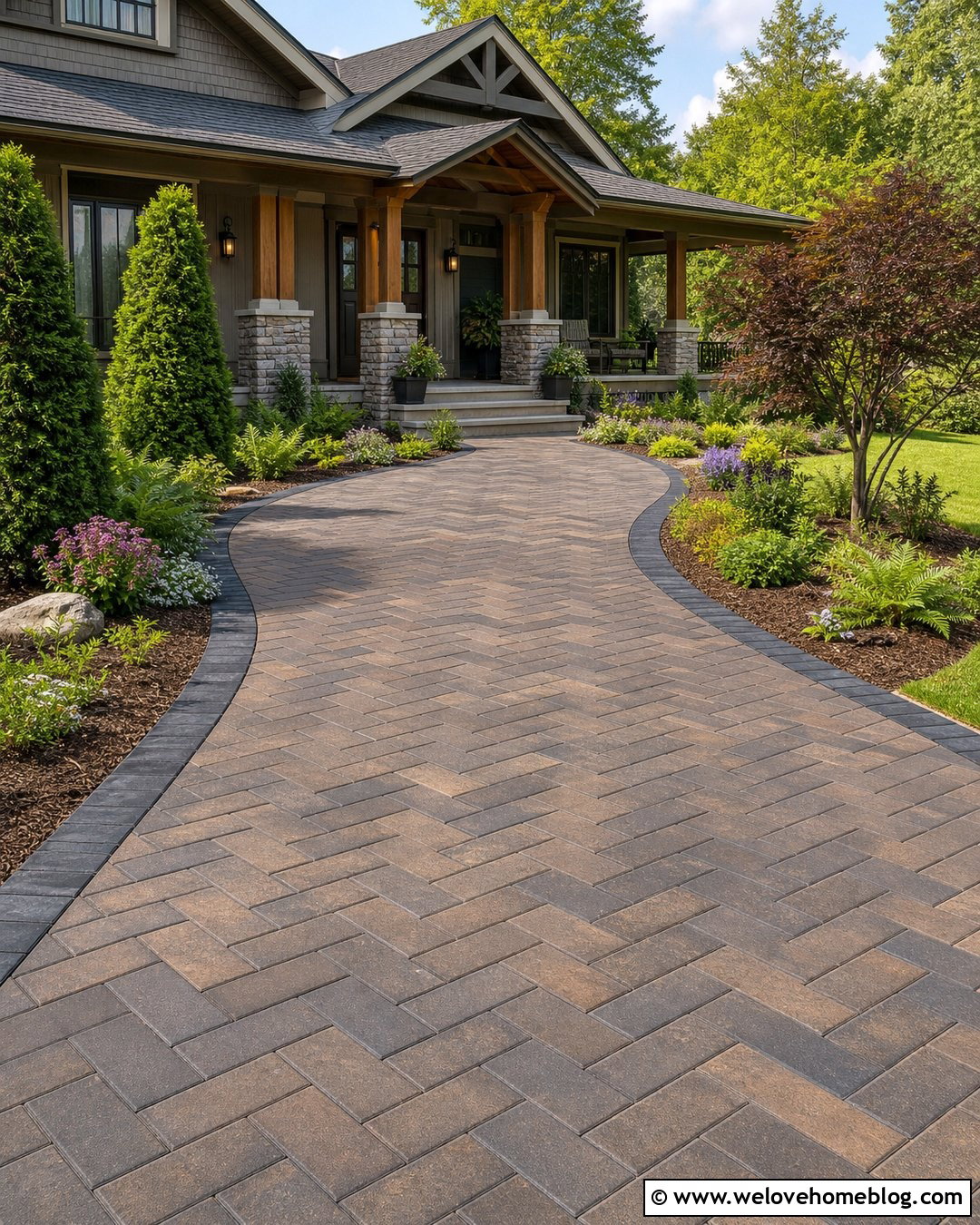 Small Driveway With Craftsman Details - 40 small driveway ideas