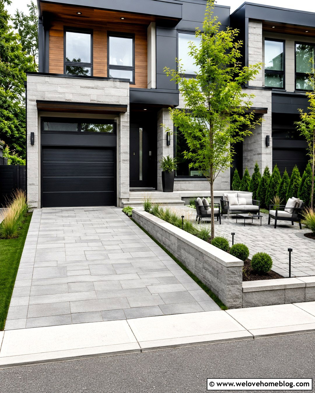 Small Driveway With Front Patio - 20 patio driveway combo ideas