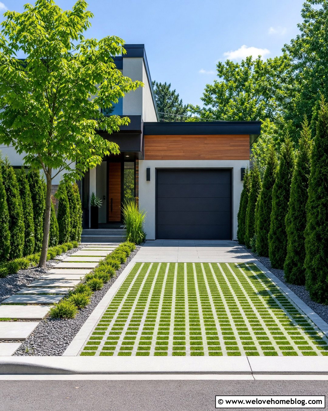 Small Driveway With Grass Pavers - 40 small driveway ideas