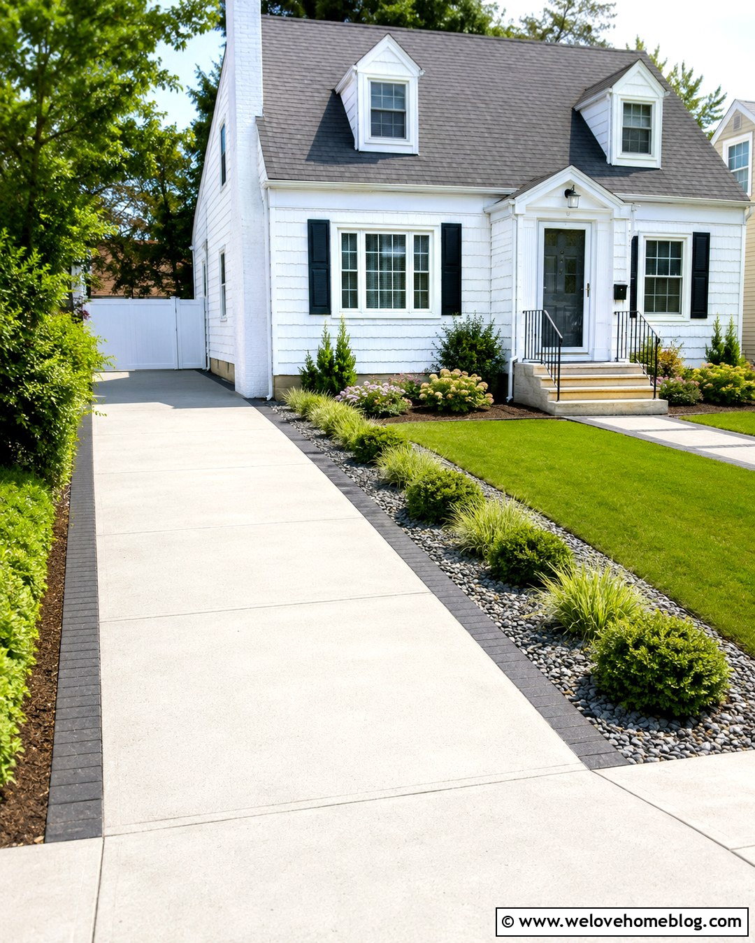 Small Driveway With Minimal Landscaping - 20 Driveway Curb Appeal Tips Ideas