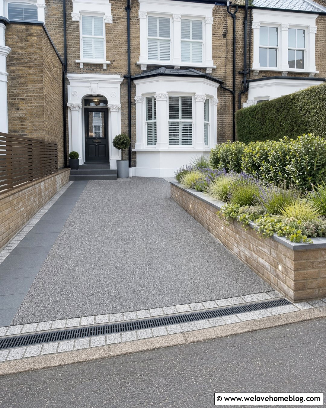Small Driveway With Raised Planter Border - 25 Small Driveway Uk Ideas