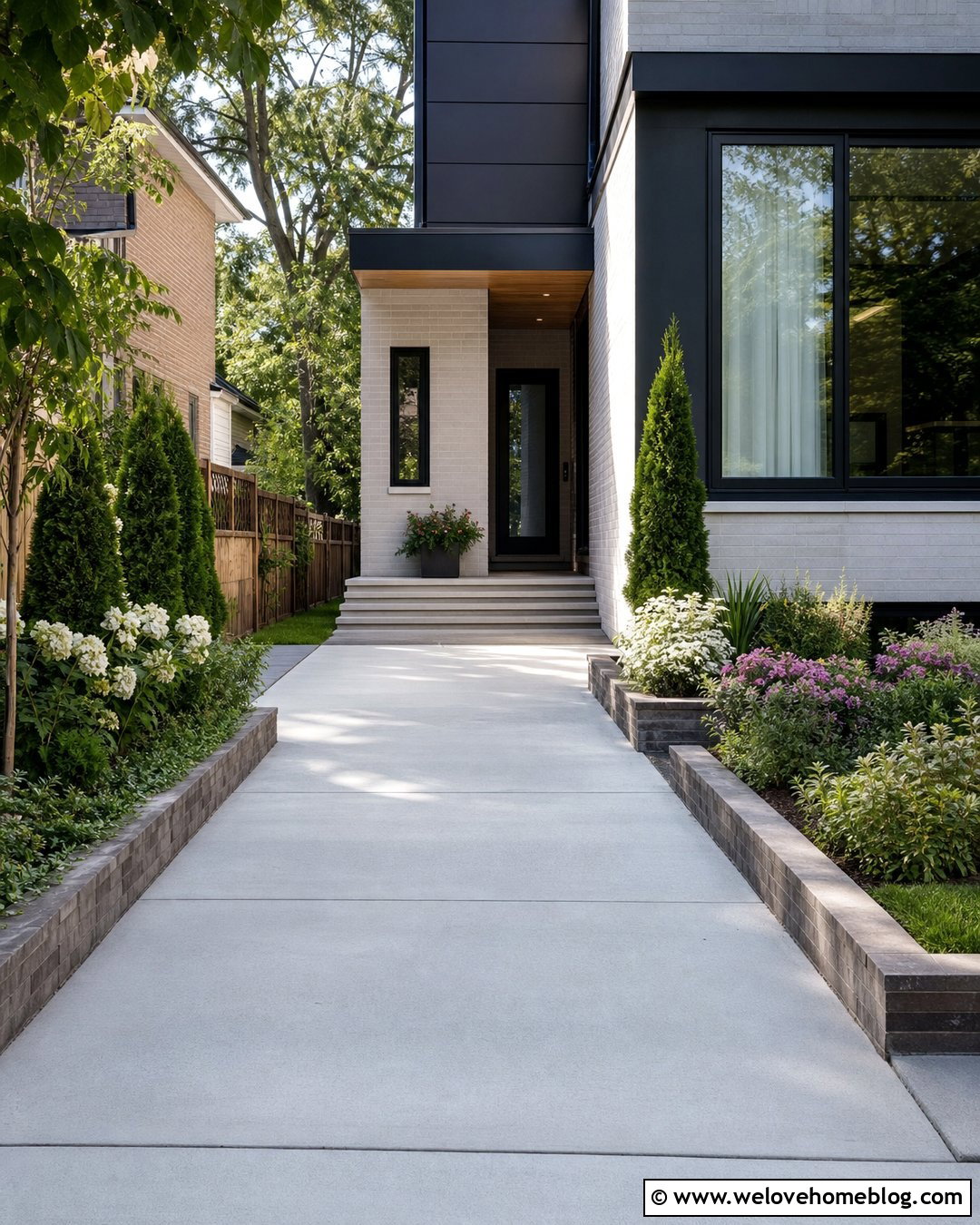 Small Driveway With Raised Planters - 40 small driveway ideas
