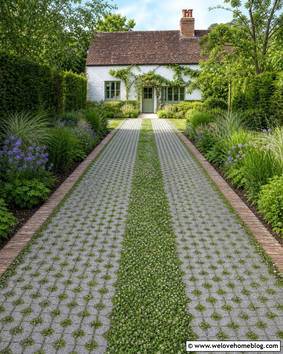 Small Driveway With Two Paved Tire Tracks - 25 Small Driveway Uk Ideas