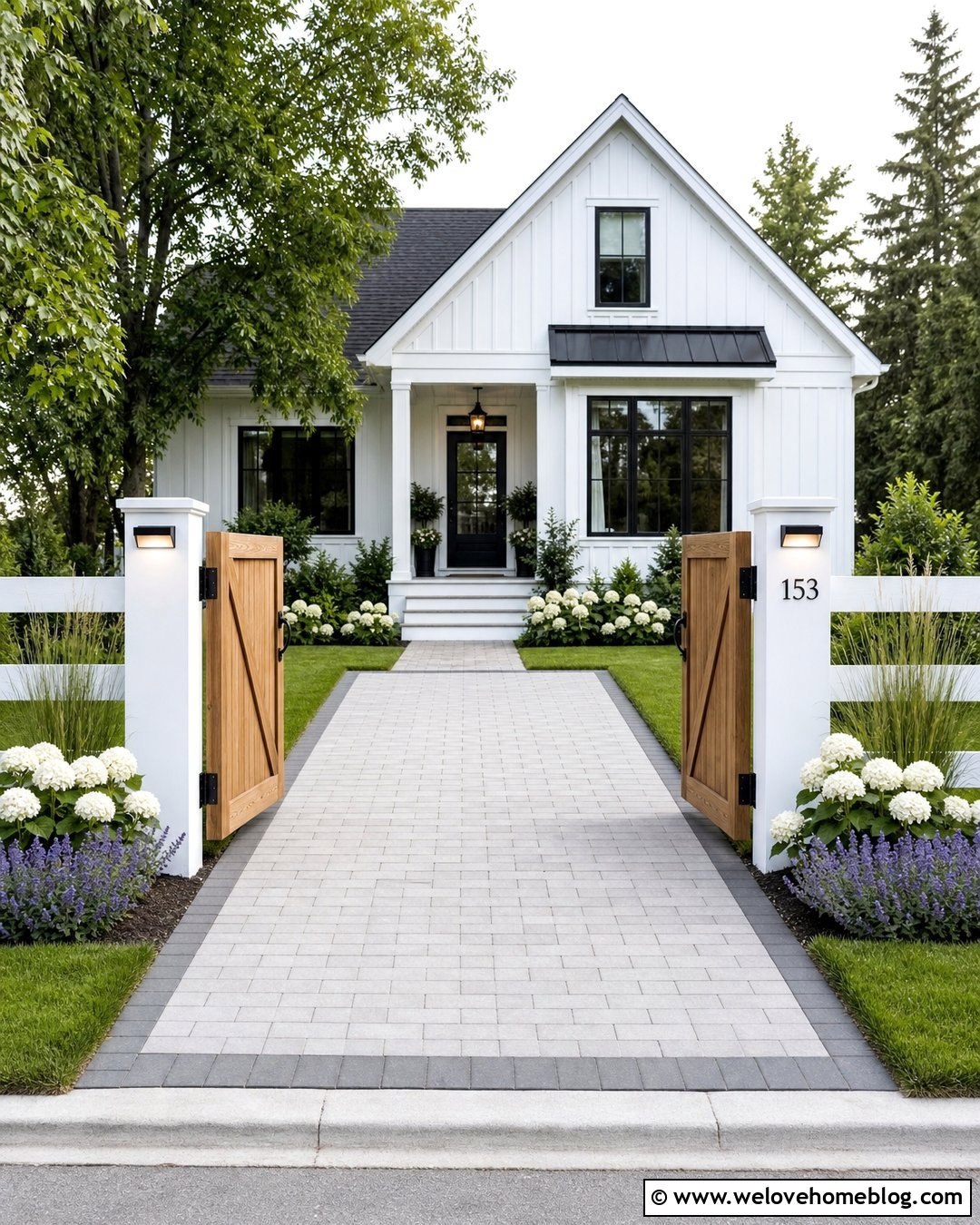 Small Farmhouse Driveway Entrance - 40 Farmhouse Driveway Entrance Ideas