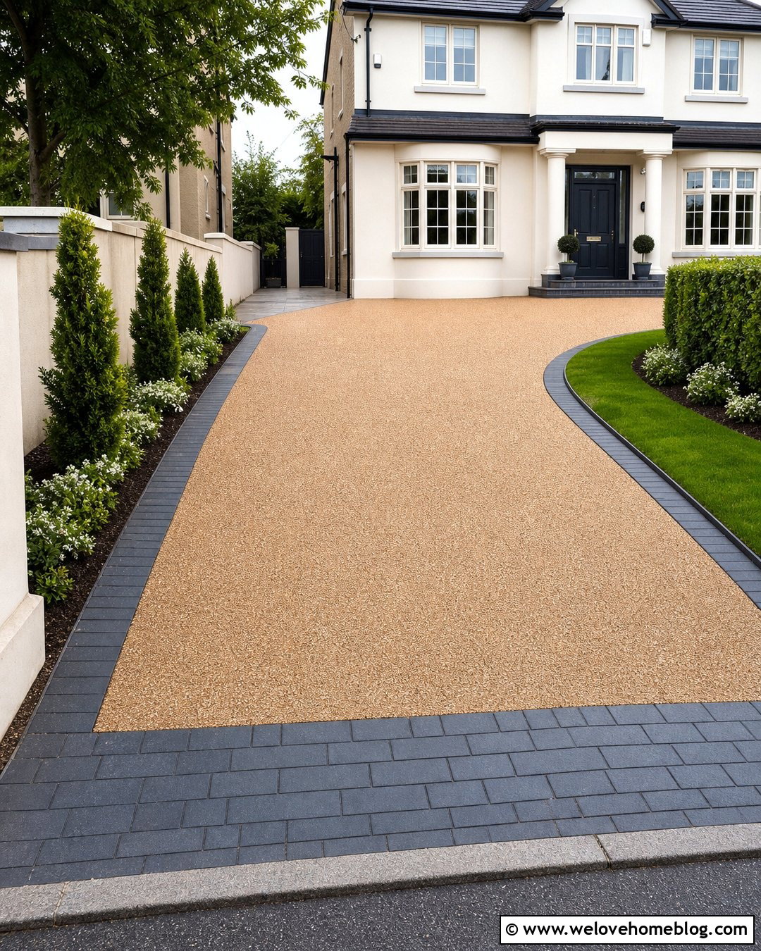 Small Front Resin Bound Gravel Driveway - 25 Small Front Driveway Ideas