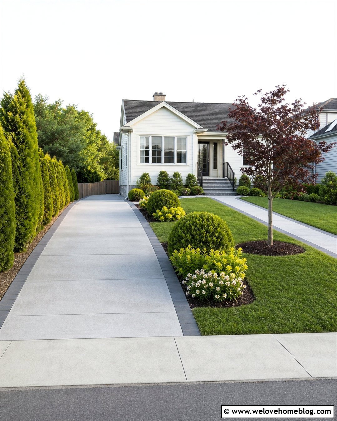 Small Front Yard Concrete Driveway - 40 concrete driveway ideas