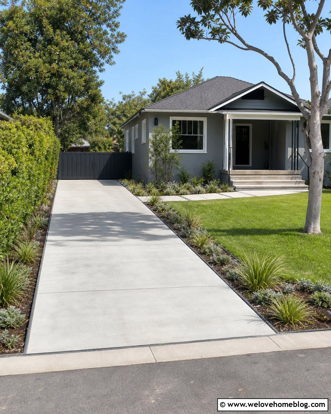 Small Front Yard Driveway With Narrow Beds - 25 front yard landscaping with driveway ideas