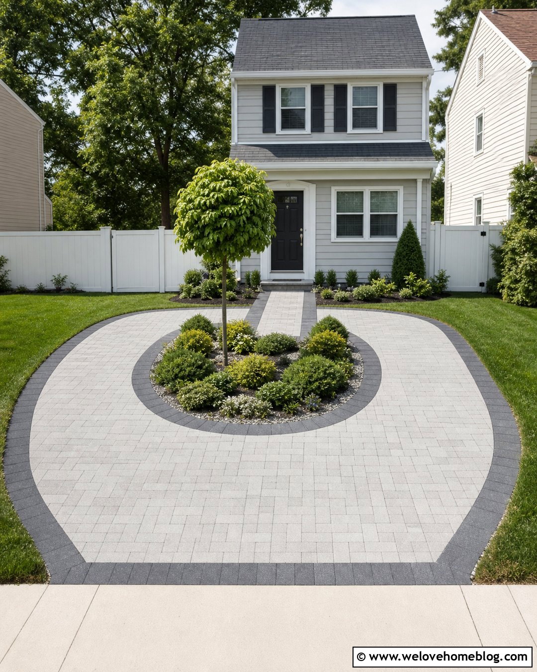 Small Front Yard U Shaped Driveway - 25 U Driveway Front Yards Ideas