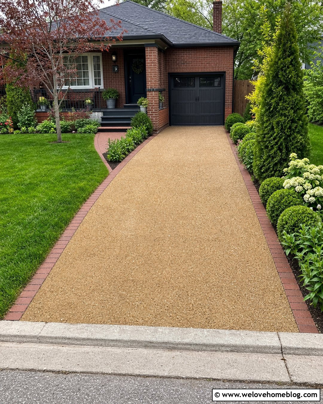 Small Gravel Driveway With Brick Edging - 50 gravel driveway ideas