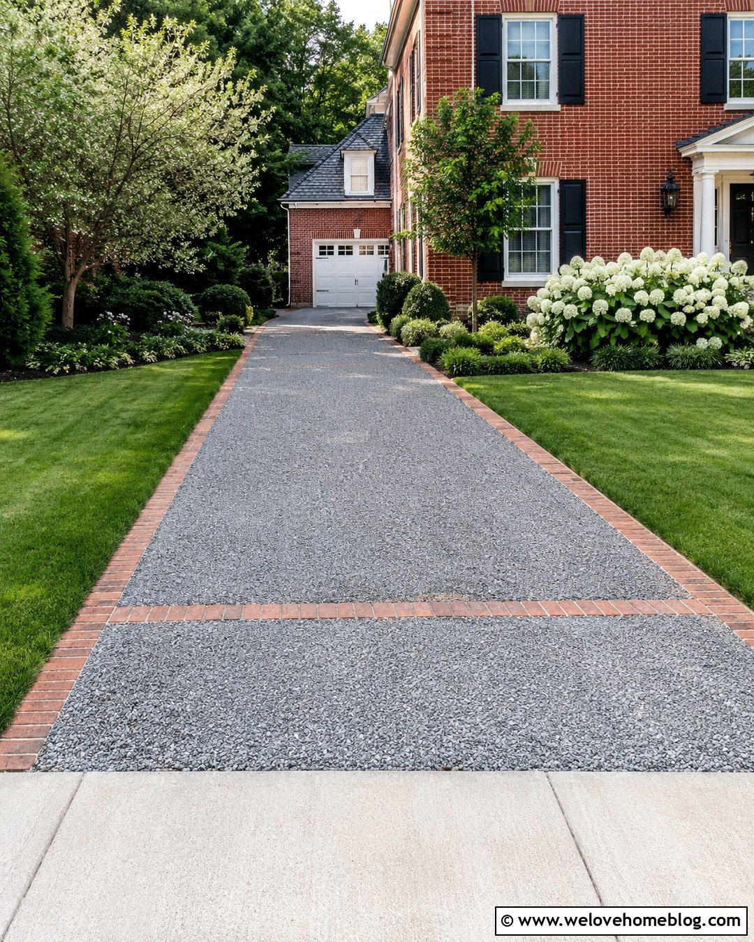 Small Gravel Driveway With Brick Ribbon Border - 20 Small Gravel Driveway Ideas