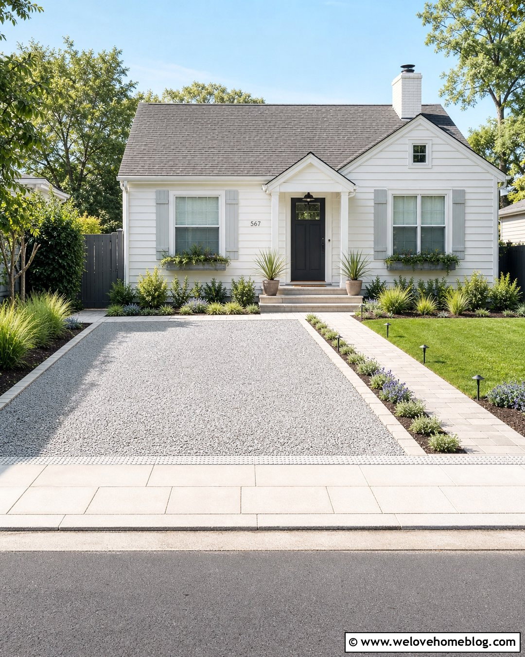 Small Gravel Driveway With Light Block Paving - 20 Gravel And Block Paving Driveway Ideas