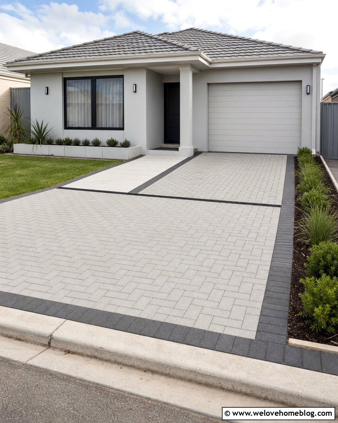 Small Grey Block Paving Driveway - 25 Grey Block Paving Driveways Ideas