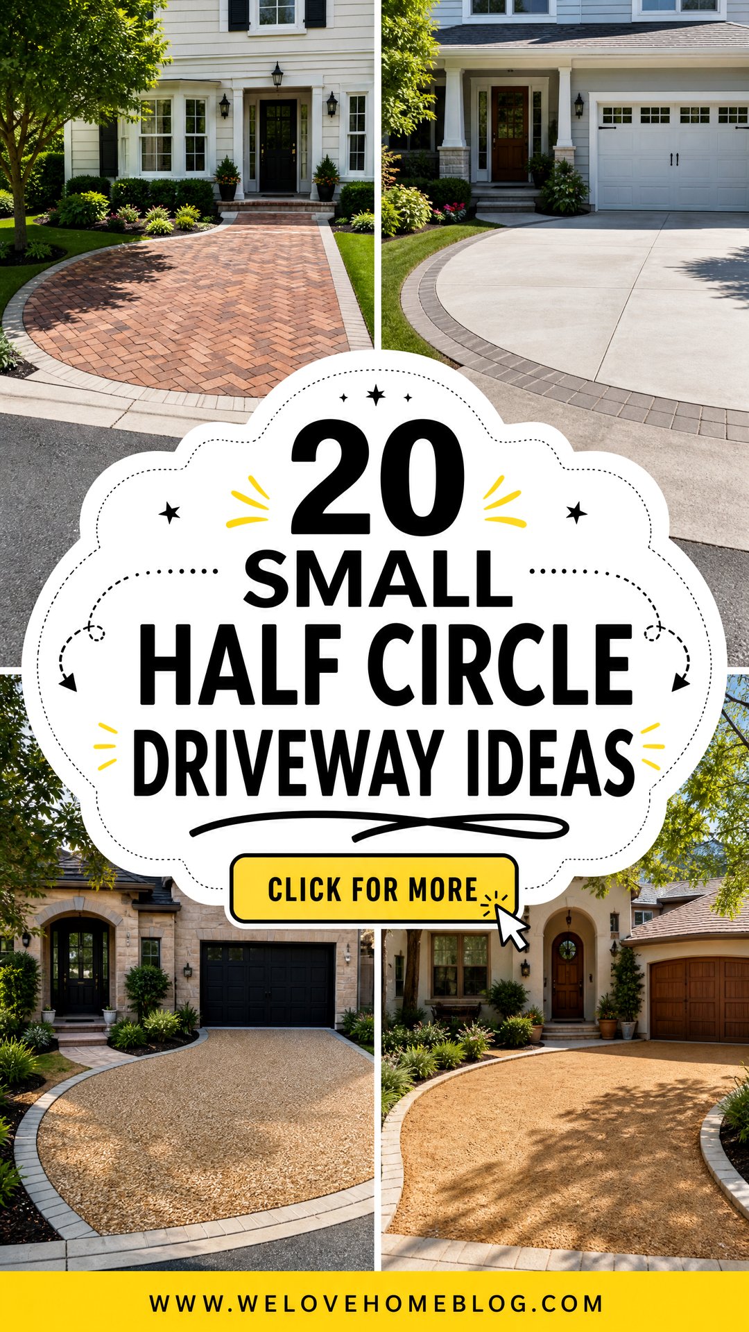 20 Small Half Circle Driveway Ideas for Compact Front Yards - 20 Small Half Circle Driveway Ideas for Compact Front Yards