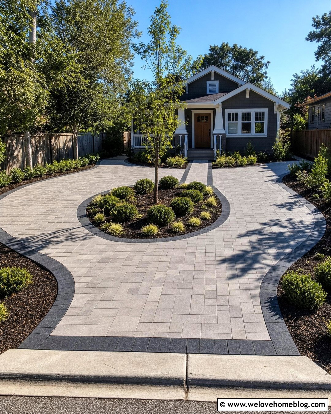 Small Loop Driveway With a Teardrop Layout - 25 Loop Driveway Ideas
