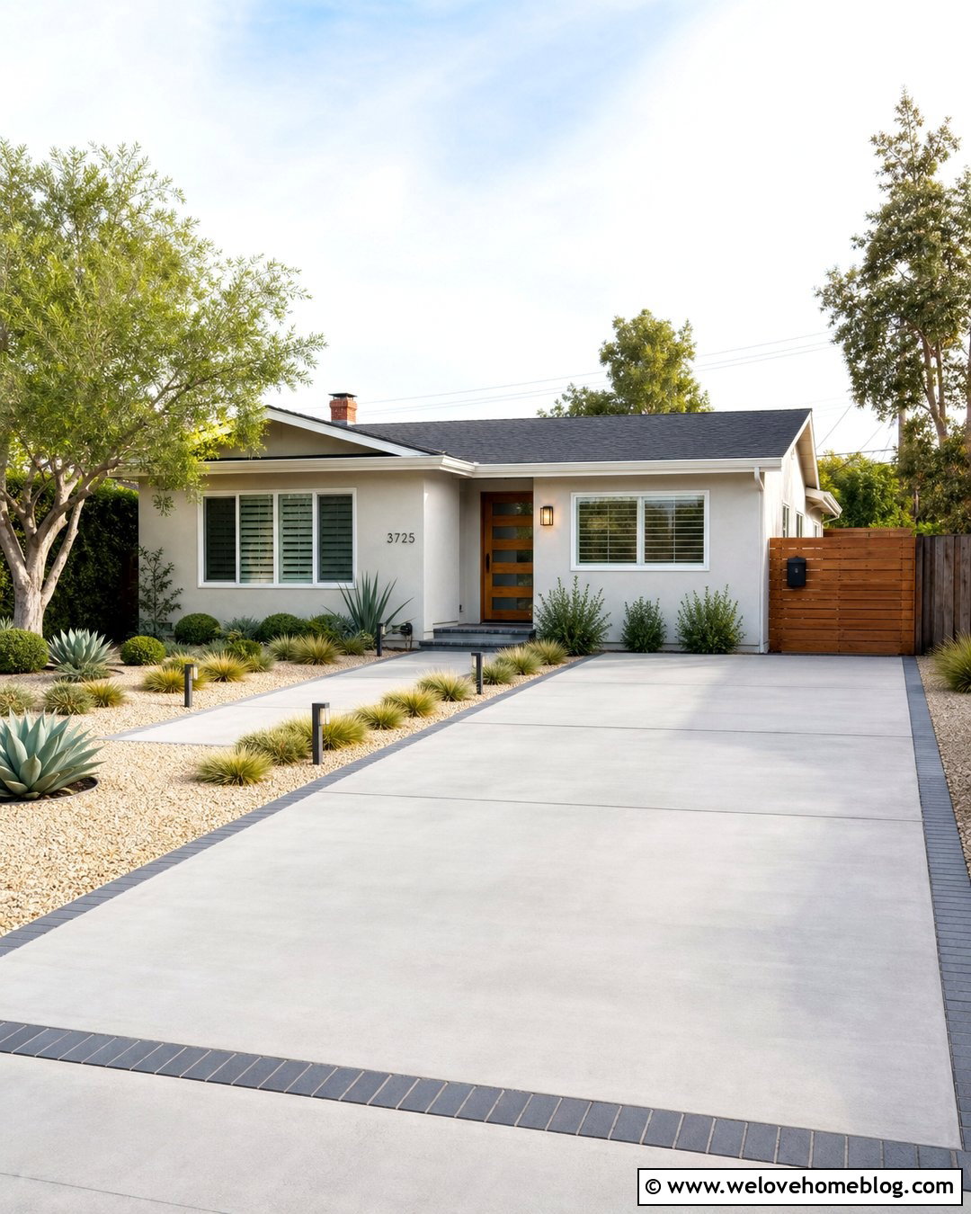 Small Mid Century Driveway - 25 Mid Century Driveway Ideas