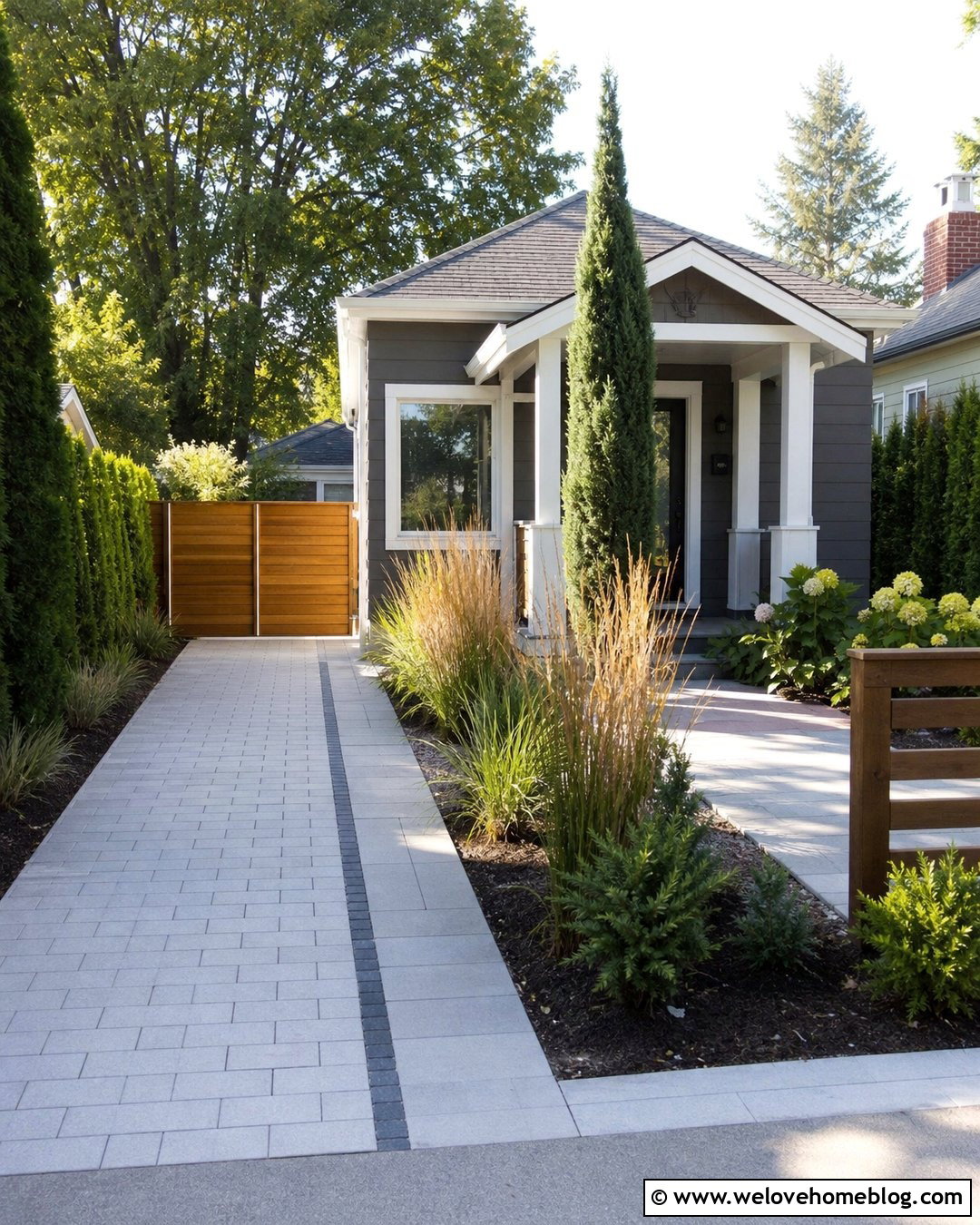 Small Paved Driveway With Narrow Stone Border - 20 Paved Driveway With Stone Border Ideas