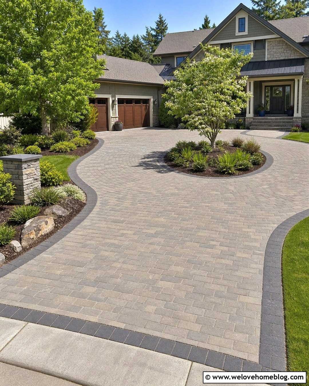 Small Paver Circle Driveway - 25 Small Circle Driveway Ideas