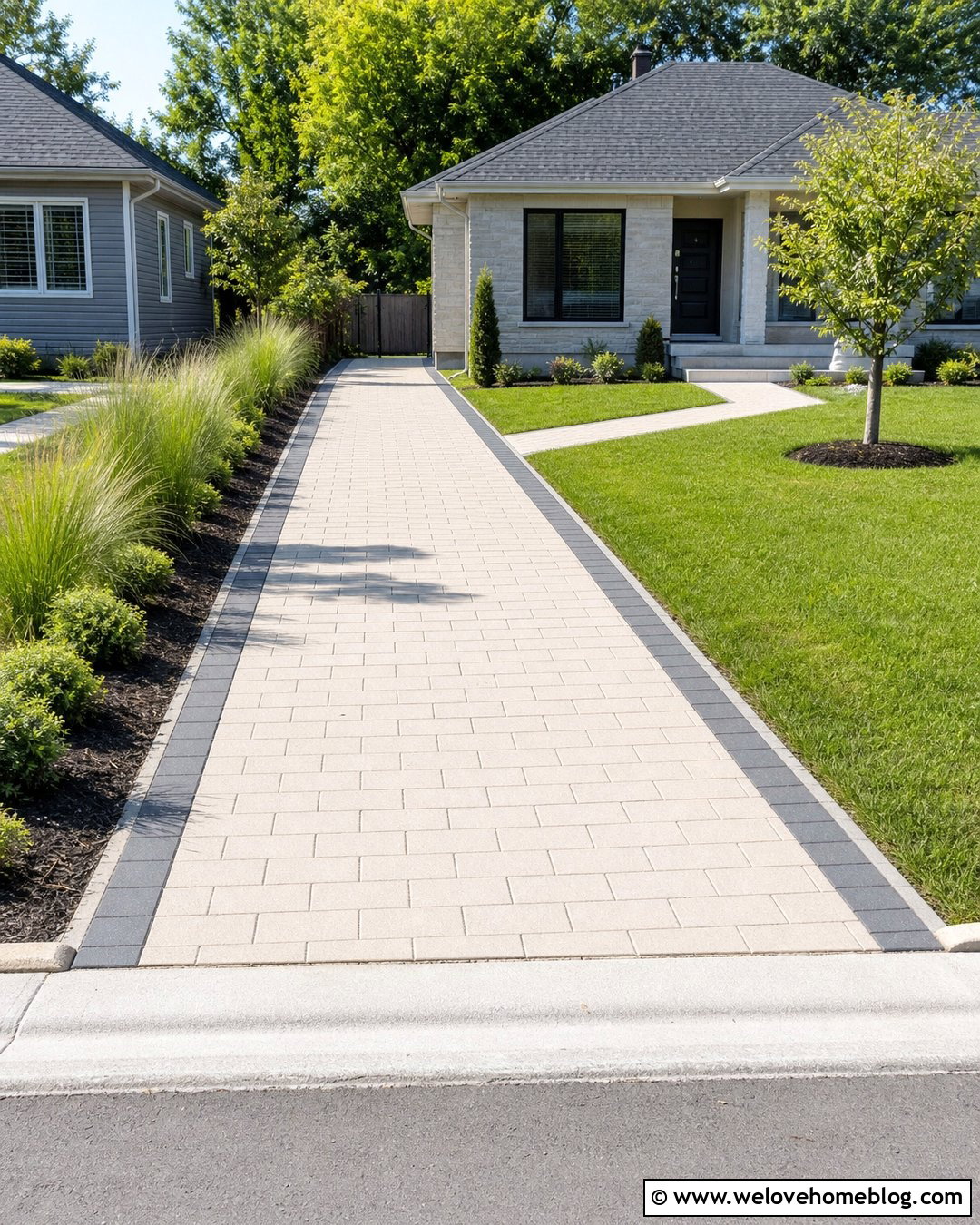Small Paver Driveway With Light Colors - 35 driveway pavers design ideas