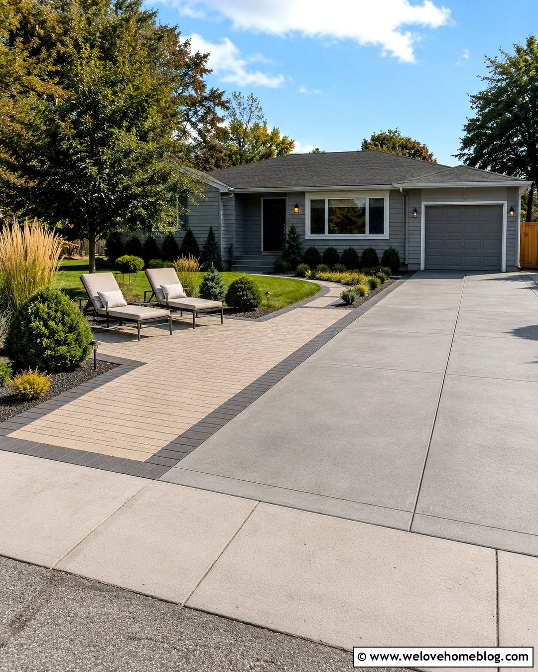 Small Paver Patio Next To Driveway - 20 Patio Next To Driveway Ideas