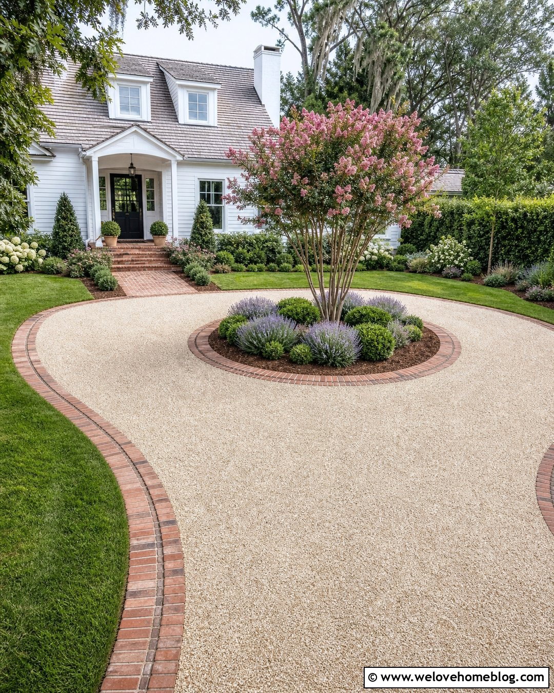 Small Pea Gravel Circle Driveway - 25 Small Circle Driveway Ideas