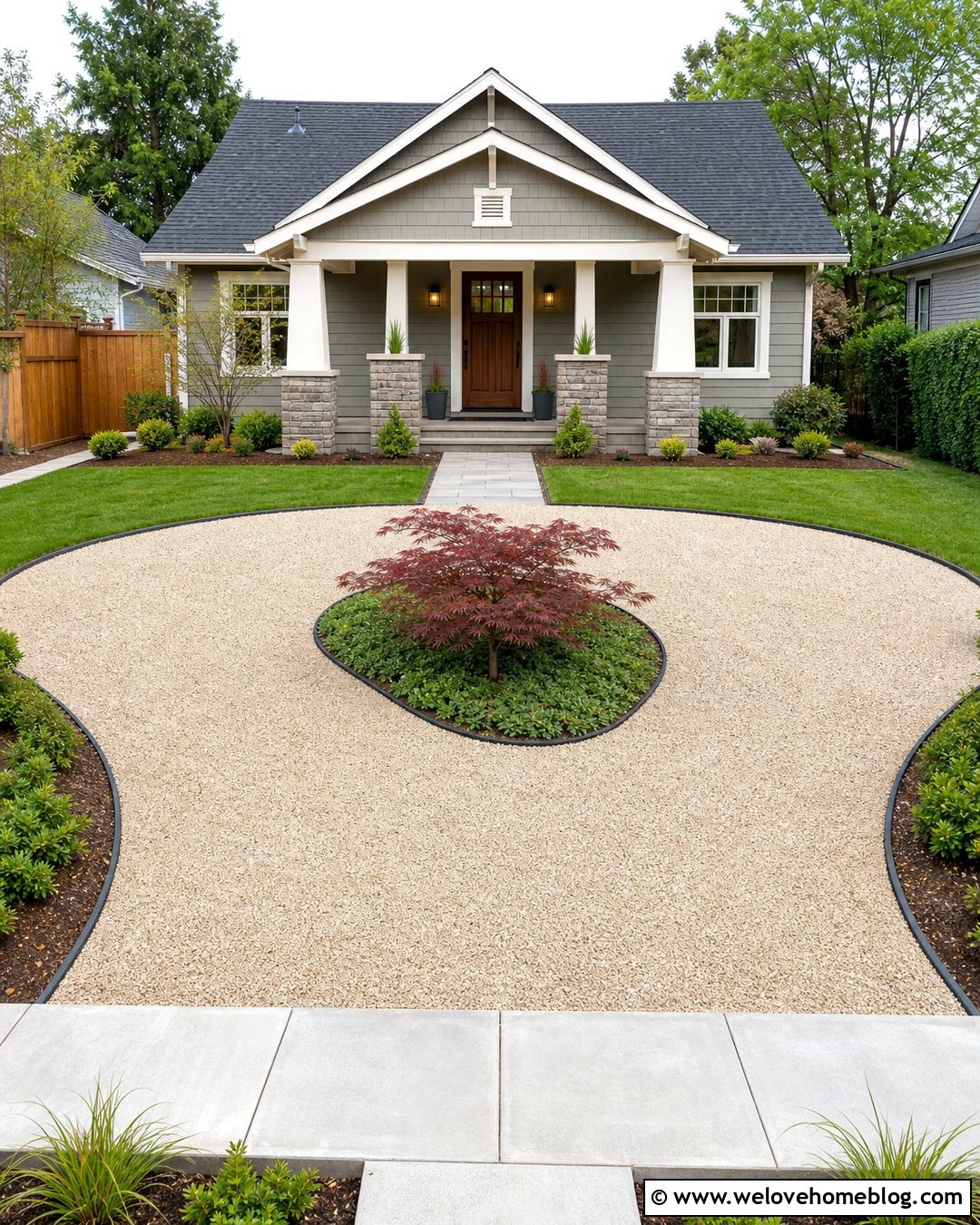 Small Pea Gravel Circular Driveway - 20 Pea Gravel Circular Driveway Ideas