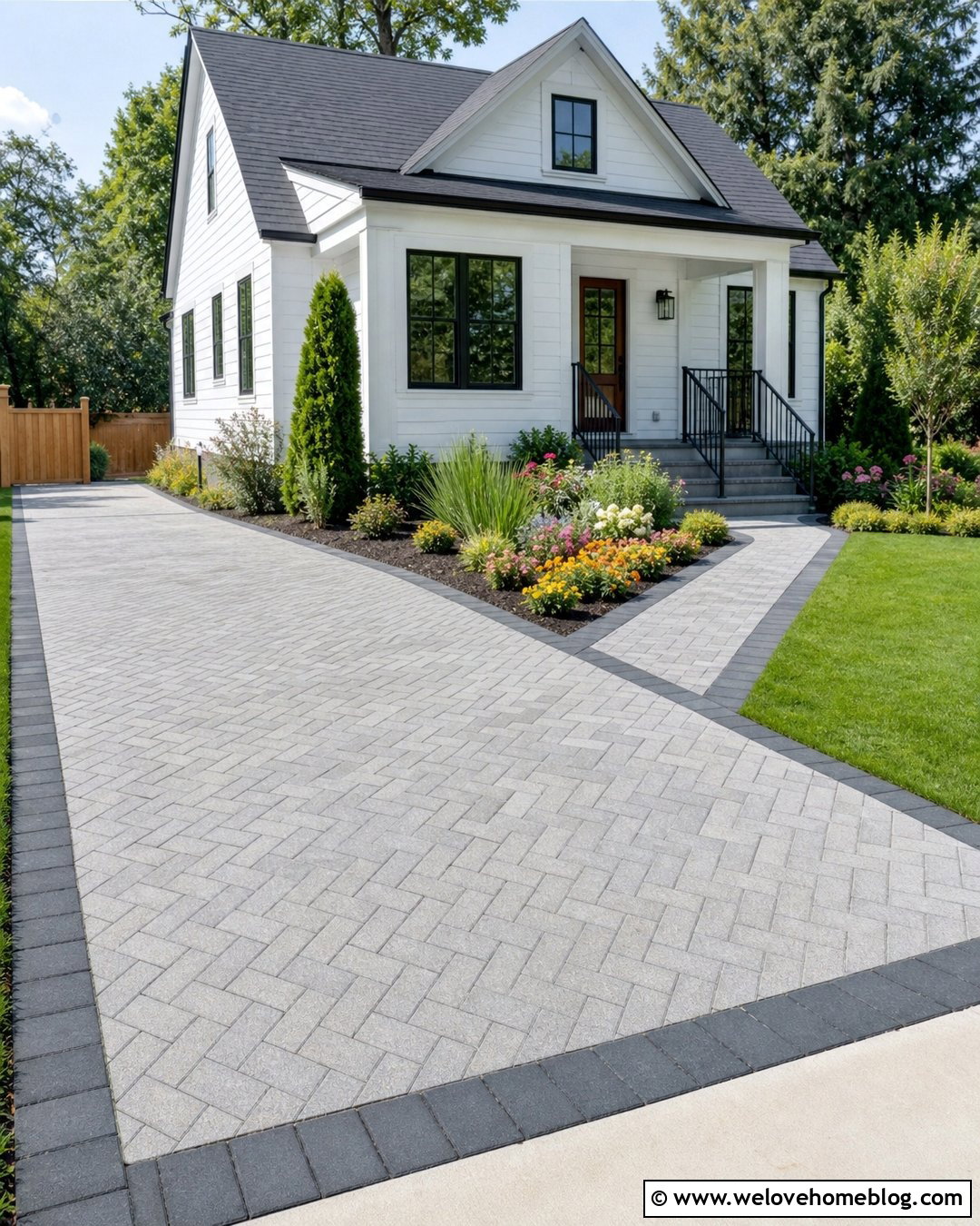 Small Permeable Paver Driveway - 35 Beautiful Driveways Ideas