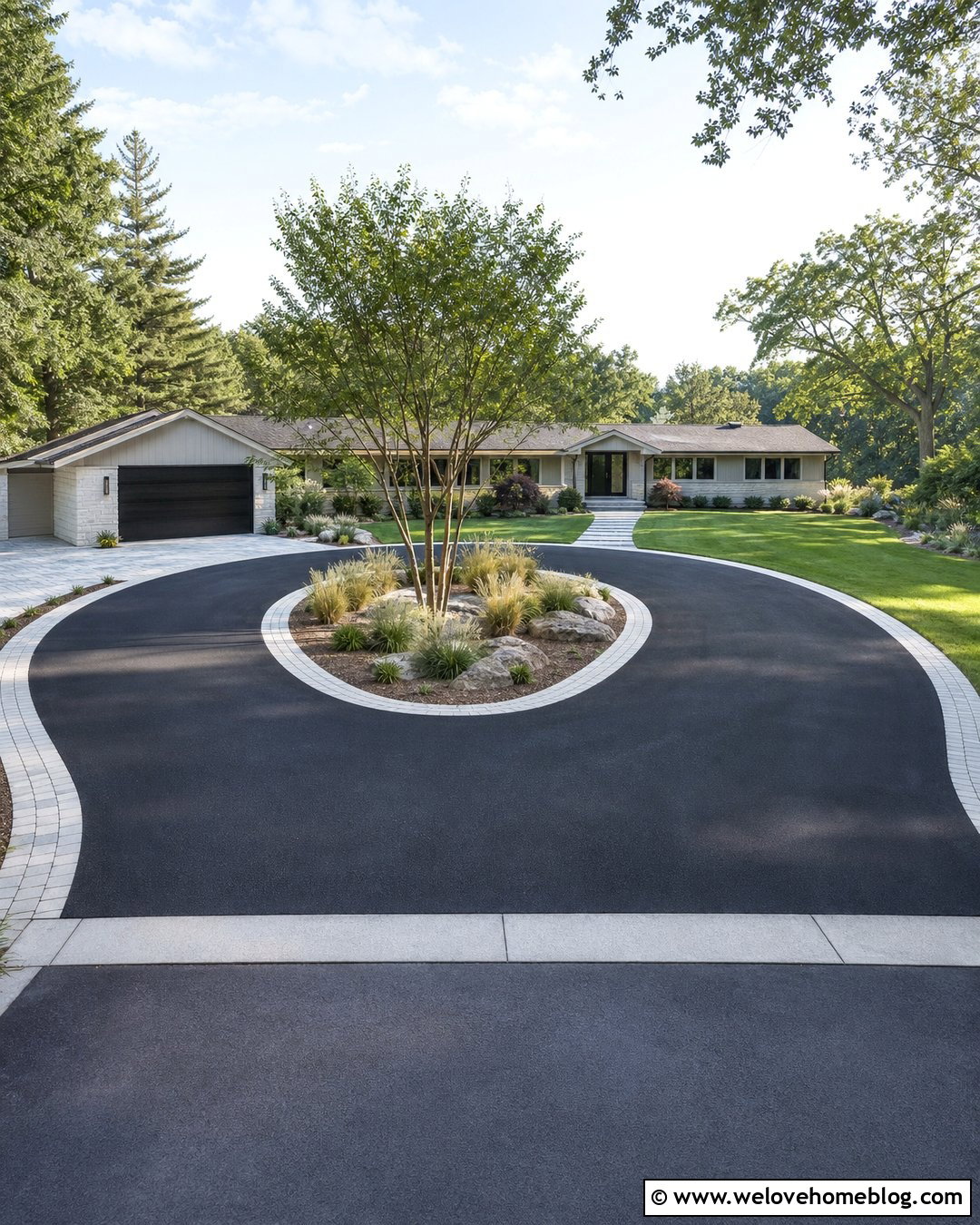 Small Ranch House Circle Driveway - 25 Small Circle Driveway Ideas