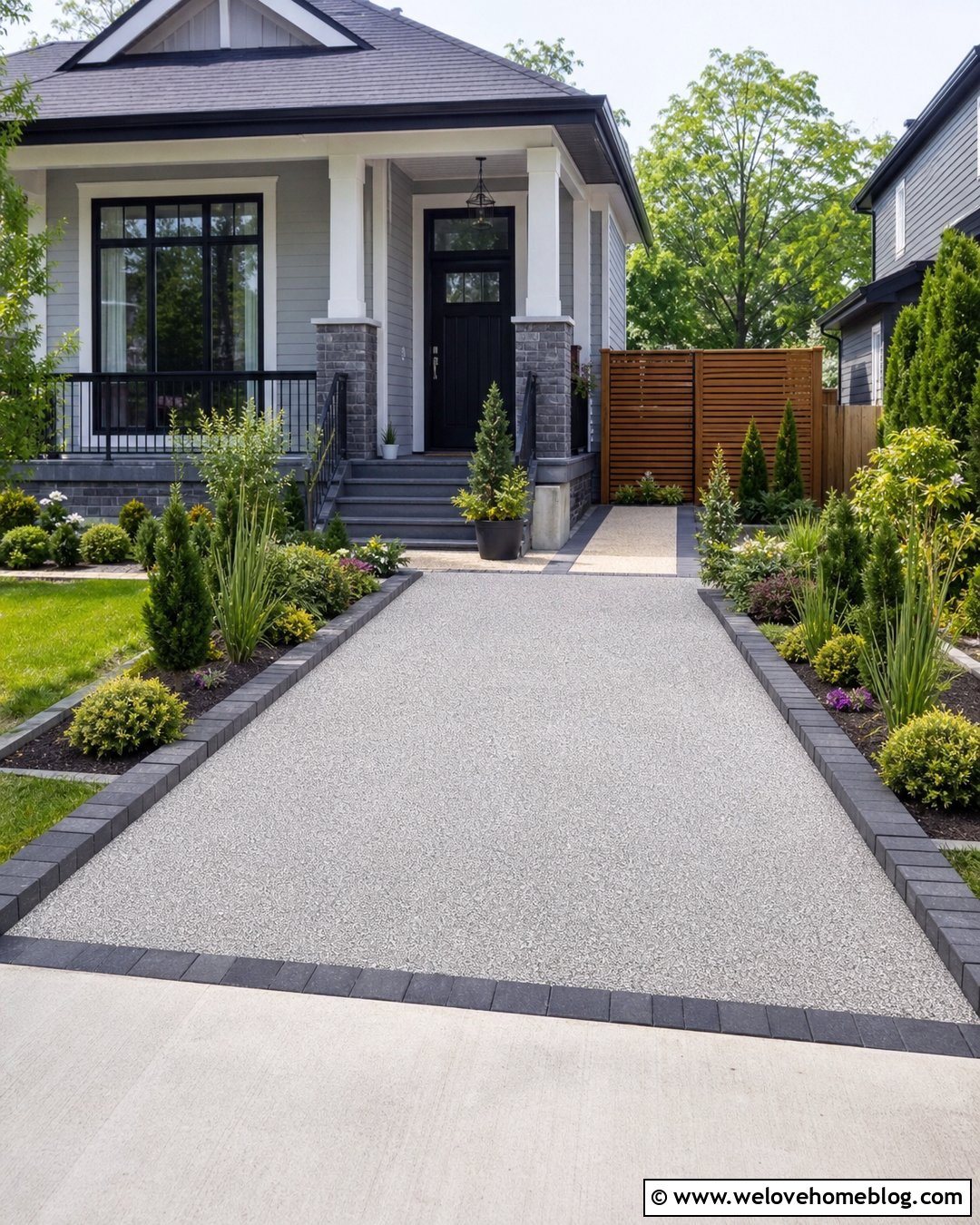 Small Resin Driveway With Built In Planting Beds - 40 resin driveway ideas