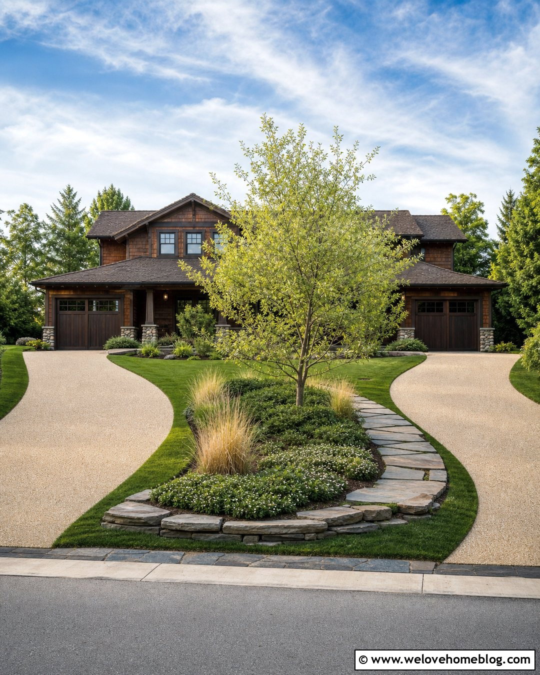 Small Tree Landscape Between Driveways - 20 landscape between driveways ideas