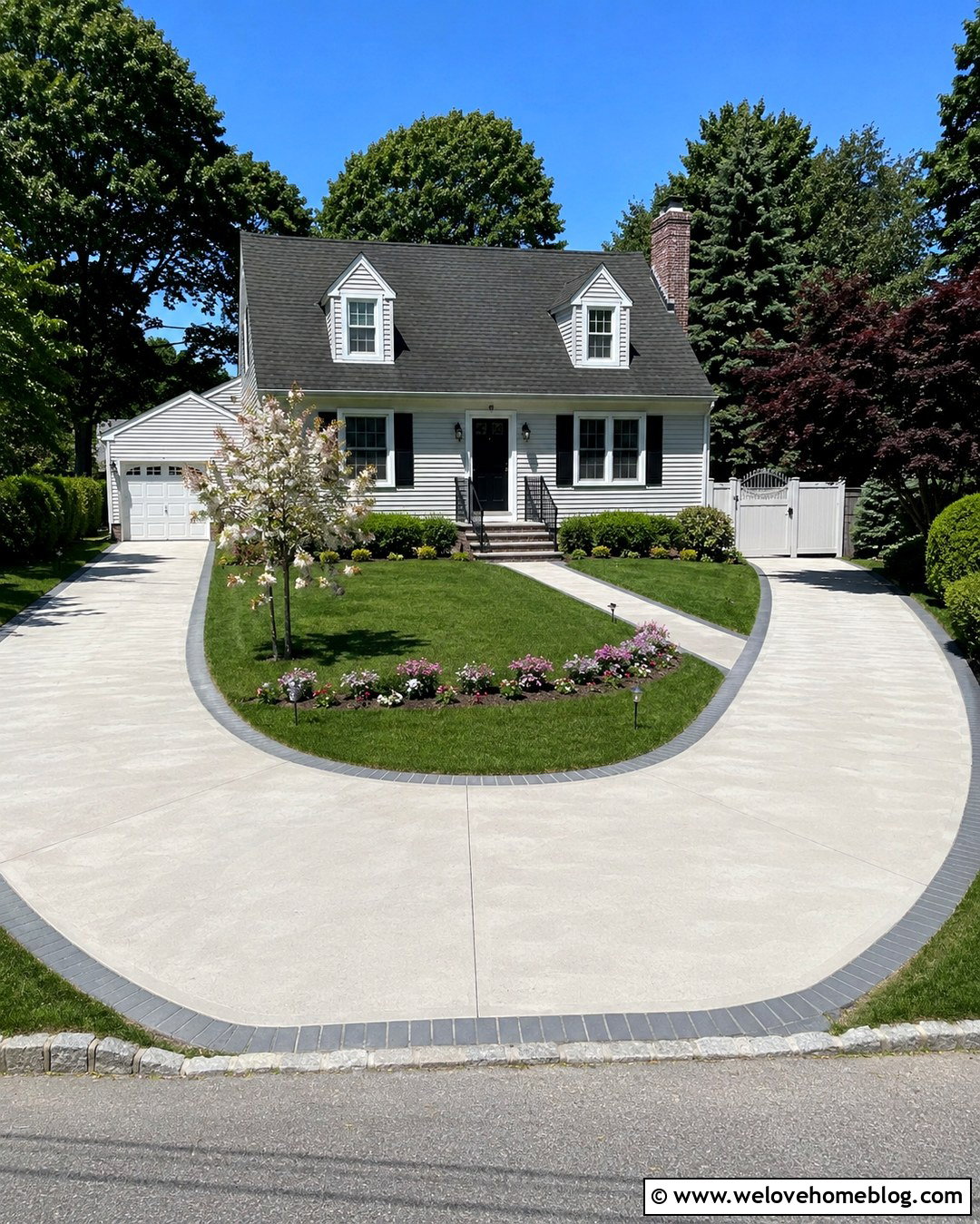 Small U Shaped Driveway With Minimal Landscaping - 20 U Shaped Driveway Front Yards Ideas