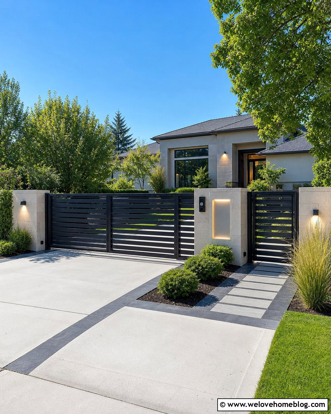 Smart Automatic Gate With Keypad And Intercom - 20 automatic driveway gate entrance ideas