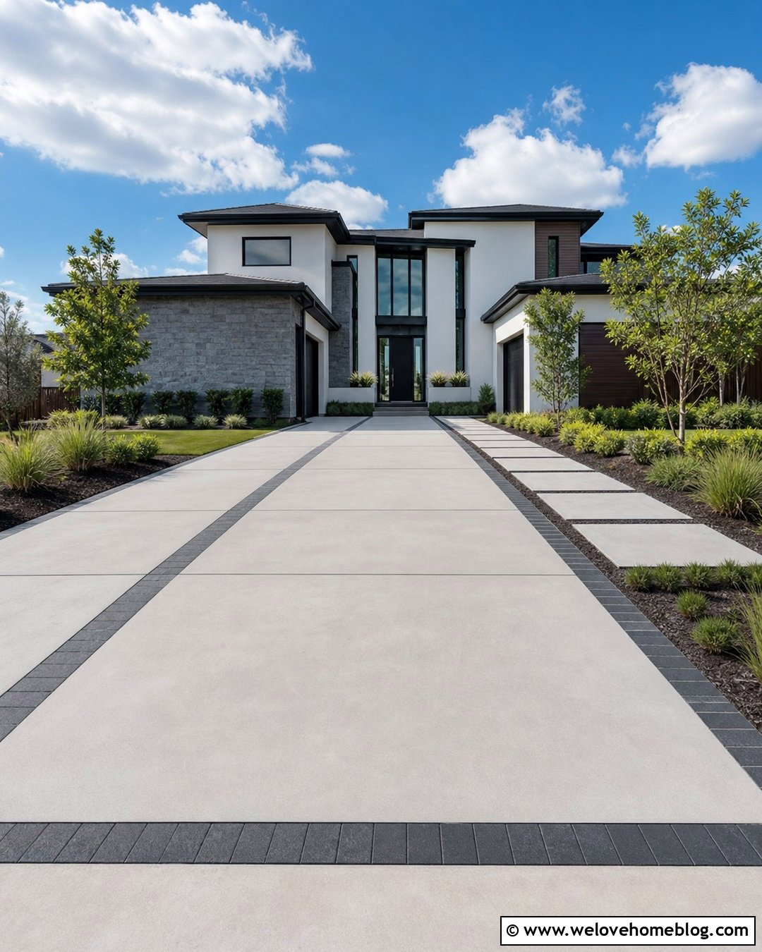 Smooth Light Gray Concrete Driveway Overlay - 20 How To Resurface Concrete Driveway Ideas