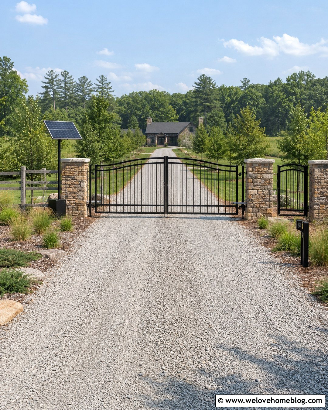 Solar Automatic Driveway Entry Gate - 20 Driveway Entry Gate Ideas