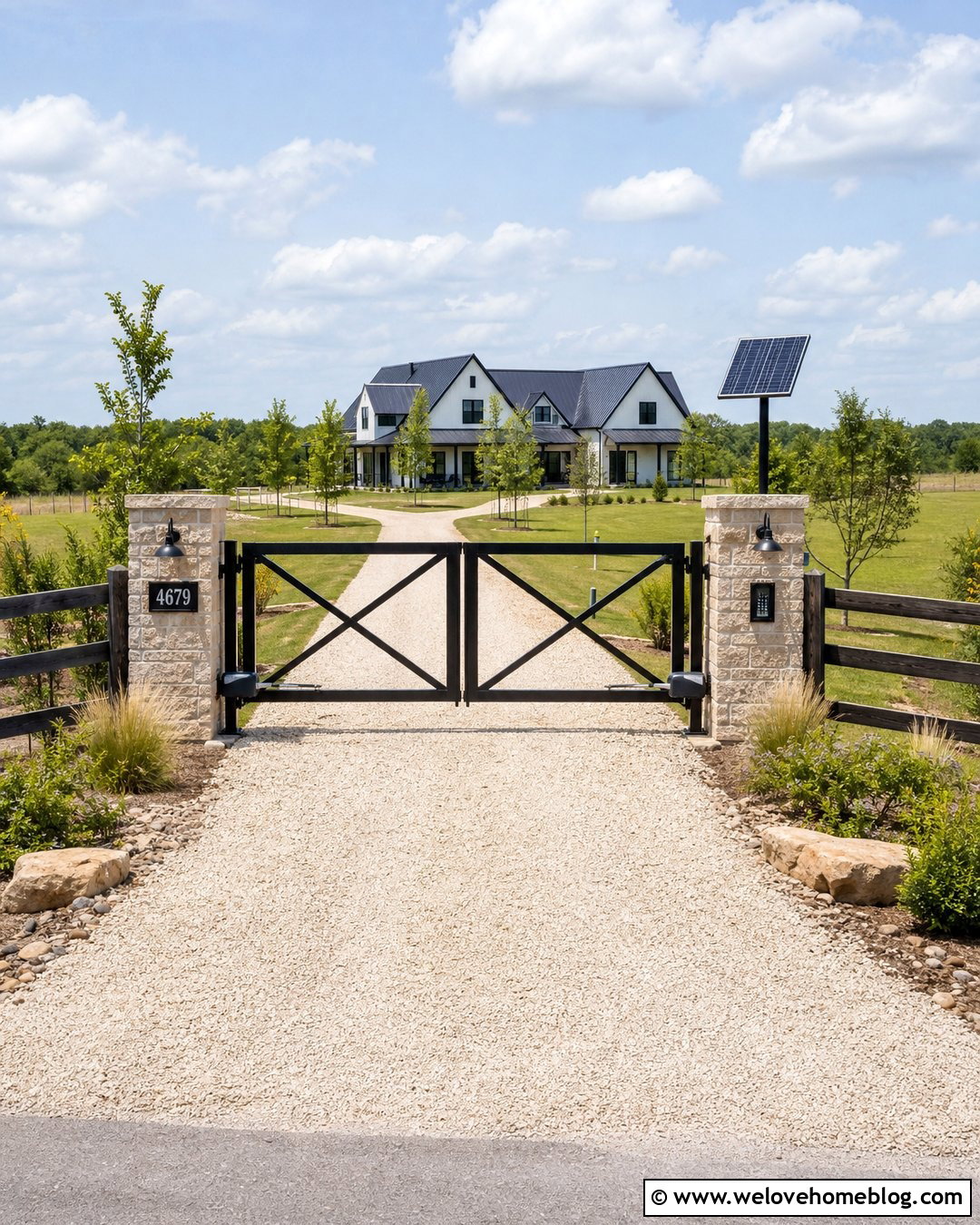 Solar Automatic Metal Driveway Gate - 35 metal driveway gates ideas