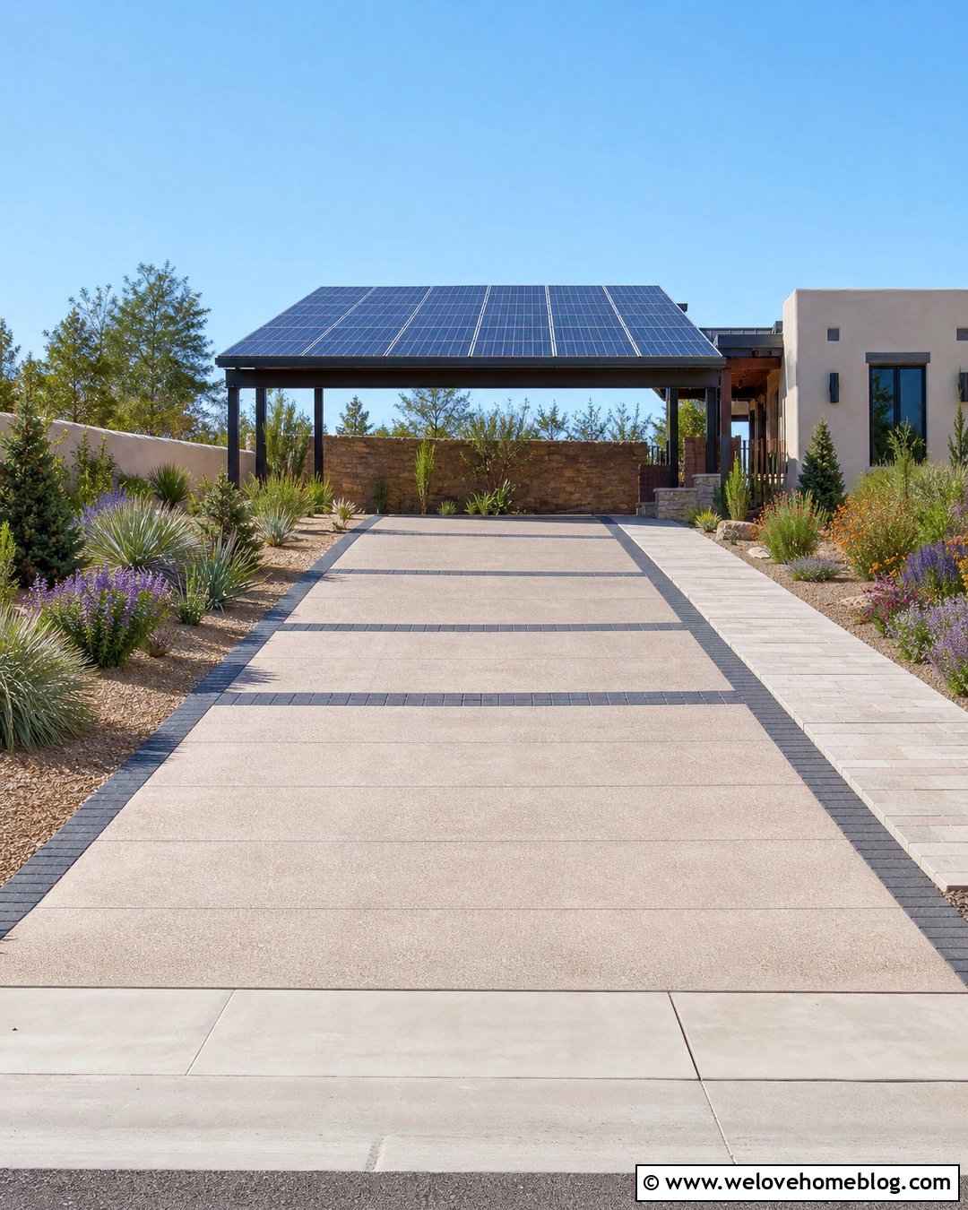 Solar Carport on a South Facing Sloped Driveway - 20 carport sloped driveway ideas