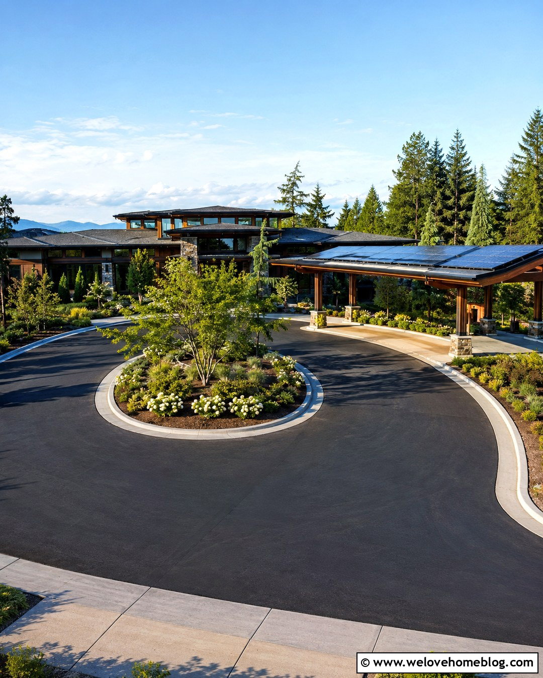 Solar Driveway Canopy Entrance - 20 Solar Driveway Ideas