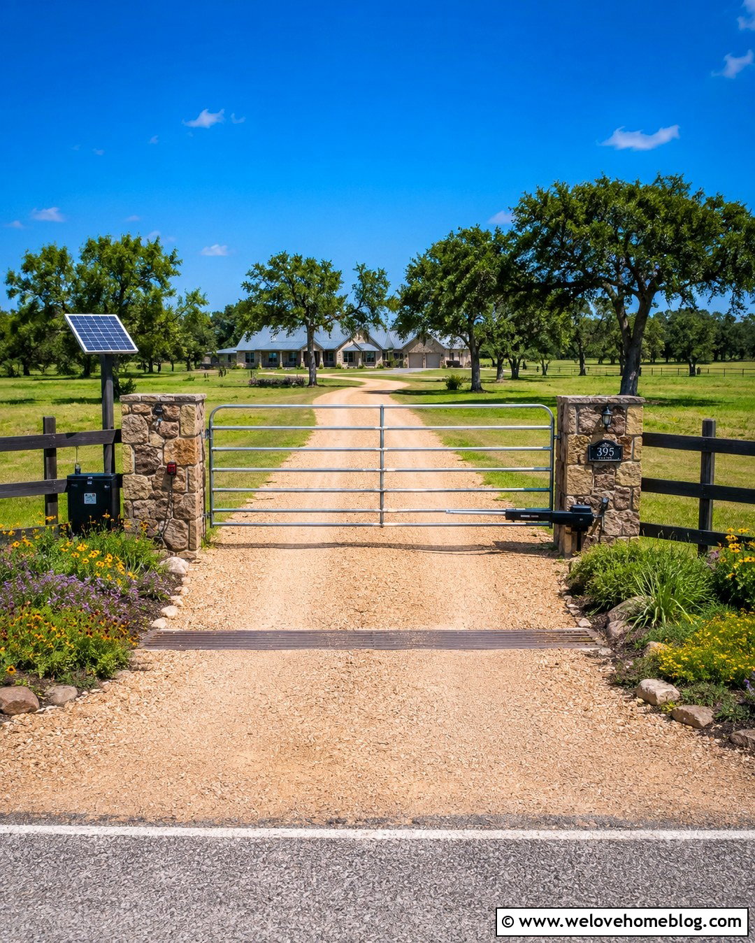 Solar Driveway Gate With Battery Backup - 20 how to secure a driveway gate ideas
