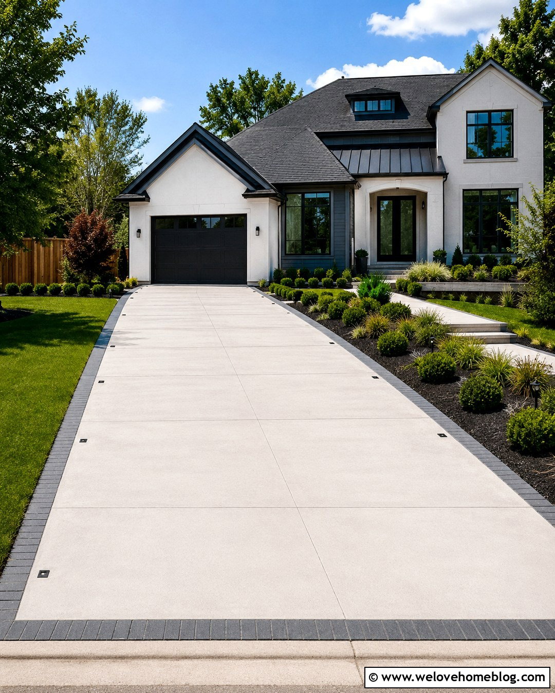 Solar Driveway Reflectors With Concrete Edging - 20 Driveway Reflectors Ideas