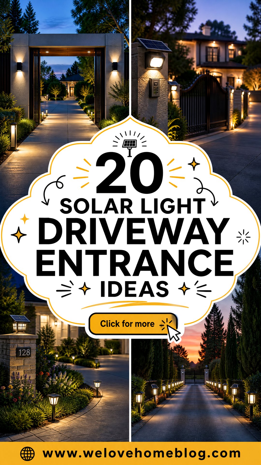 20 Solar Light Driveway Entrance Ideas for a Warm Welcome - 20 Solar Light Driveway Entrance Ideas for a Warm Welcome