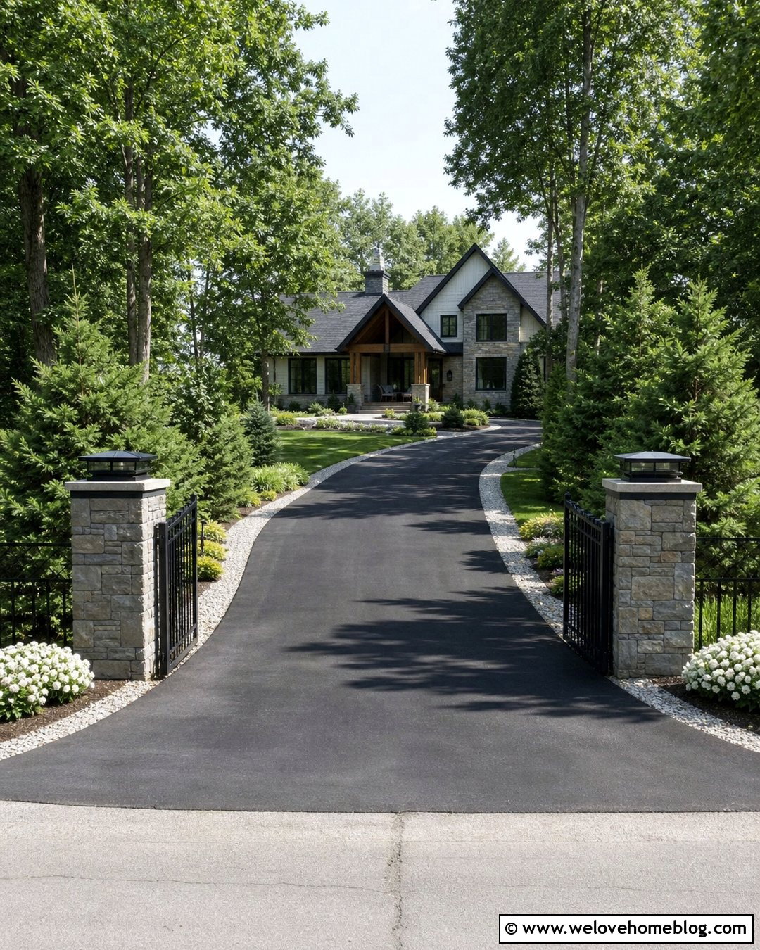 Solar Lit Driveway Gate Columns - 20 Driveway Gate Columns Ideas