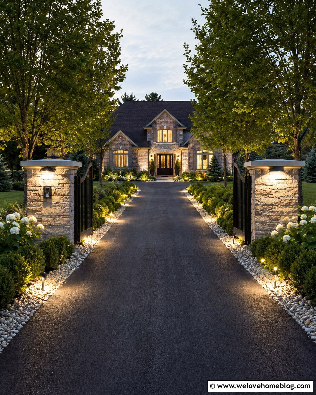 Solar Motion Light Driveway Entrance - 20 Solar Light Driveway Entrance Ideas